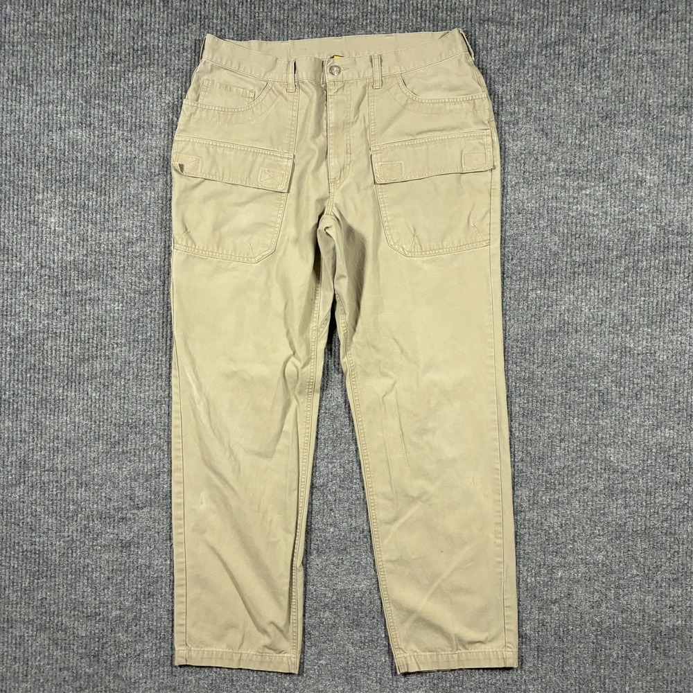 Rei Mens Cargo Pants Size 36x32 Beige Hiking Outdoor‎ Stretch Low Rise